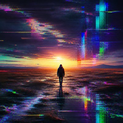 Glitch Art Style album cover example