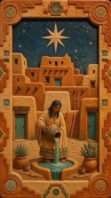 Adobe Pueblo Architecture tarot card example