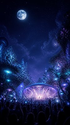 Lunarpunk Aesthetic flyer example