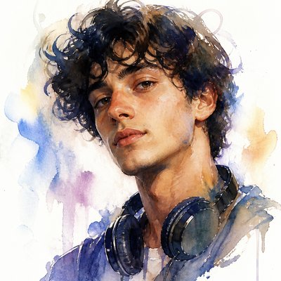 Watercolor Portrait Art Style Discord profile picture example