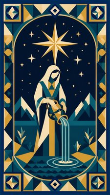 Abstract Geometric Art tarot card example