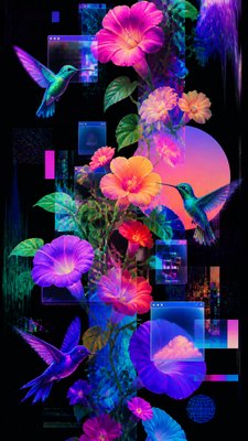 Post-Internet Art Style phone case design example