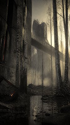 Dystopian Sci-Fi Art wall art print example