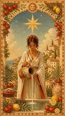 Tomato Girl Aesthetic tarot card example