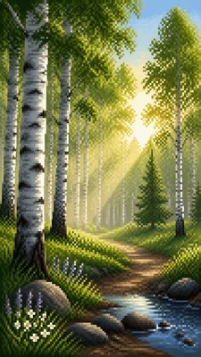 Pixel Art Style wall art print example