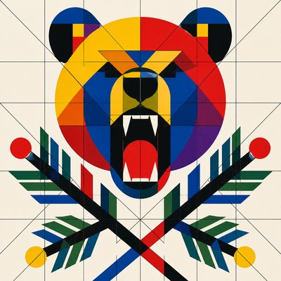 Bauhaus Geometric Art t-shirt design example