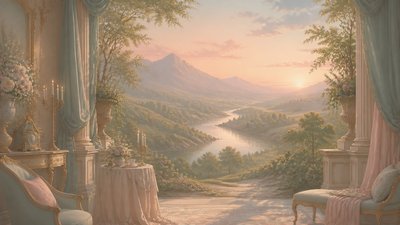 Regencycore Aesthetic desktop wallpaper example