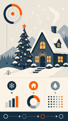 Infographic Poster Design Christmas card example