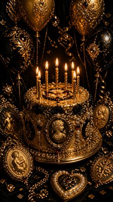 Victorian Jewelry Design birthday card example