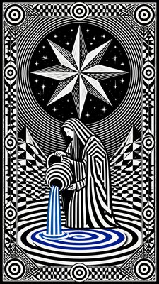 Op Art Style tarot card example
