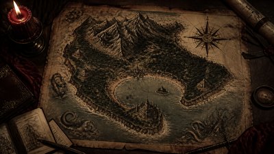 Dark Academia Aesthetic fantasy map example