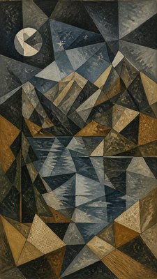Cubism Art Style phone wallpaper example