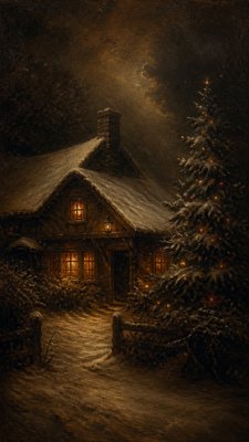 Renaissance Portrait Art Style Christmas card example