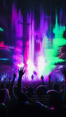Digital Glitch Abstract Art Style flyer example