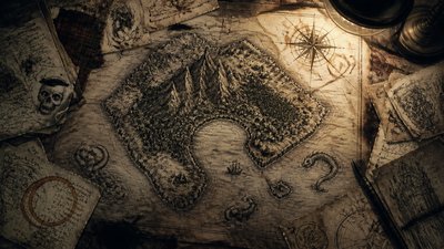 Chaotic Academia Aesthetic fantasy map example