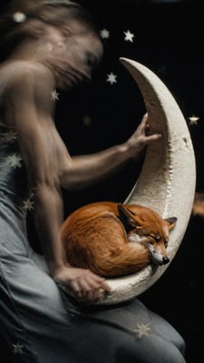 Performance Art Style baby announcement example