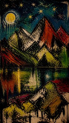 Neo-Expressionist Figurative Art Style phone wallpaper example