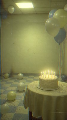 Creepy Liminal Art Style birthday card example