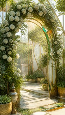 Solarpunk Aesthetic wedding invitation example