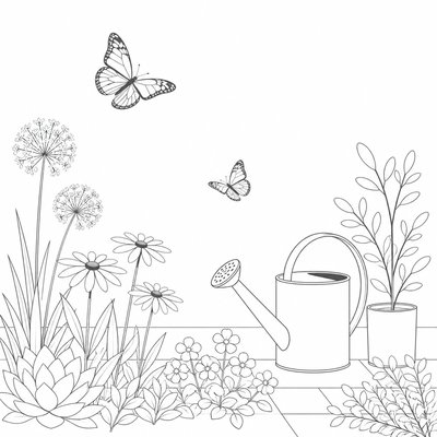 Modern Minimalist Furniture Art coloring page example