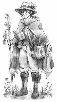 ASCII Art Style character design example