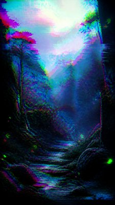 Digital Glitch Modern Art Style book cover example