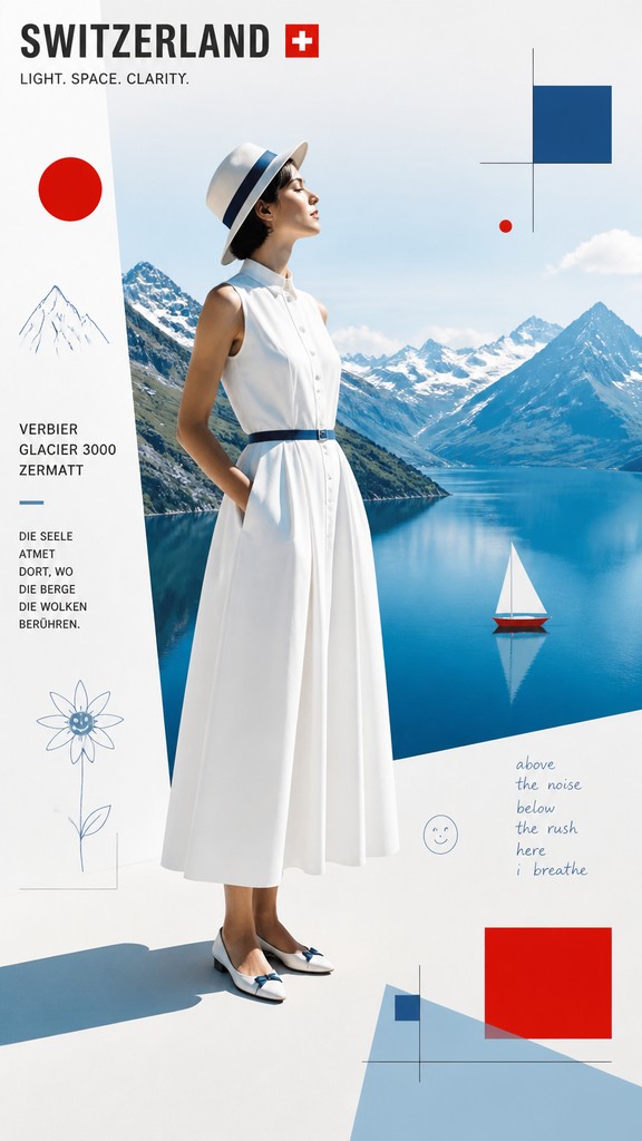 full-length portrait of an elegant figure — Swiss Art Style