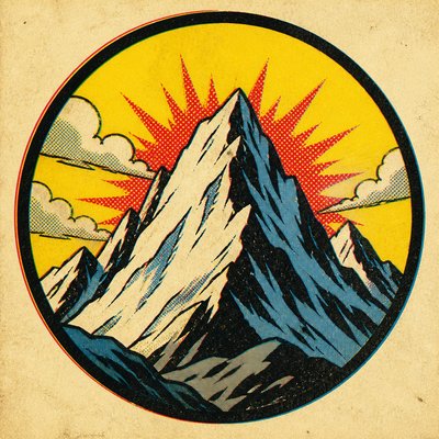 Retro Comic Art logo concept example