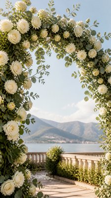 Realistic Landscape Art Style wedding invitation example