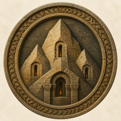 Romanesque Architecture logo concept example