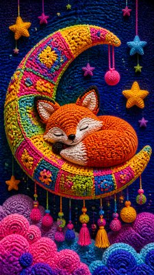 Yarn Bombing Street Art Style baby announcement example