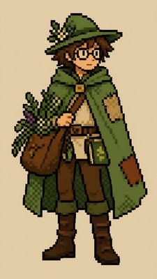 8-Bit Pixel Art Style character design example