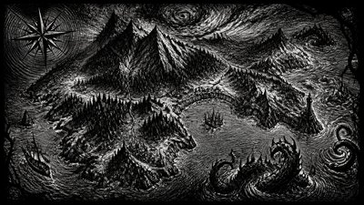 Horror Manga Art Style fantasy map example