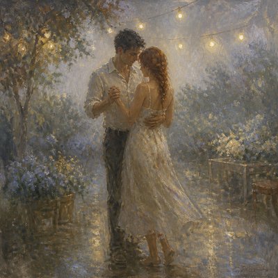 Atmospheric Impressionism Art Style couple portrait example