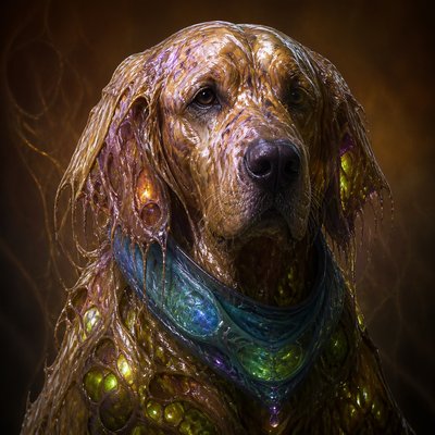 Biopunk Sci-Fi Art pet portrait example
