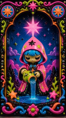 Japanese Toy Art (Sofubi) tarot card example