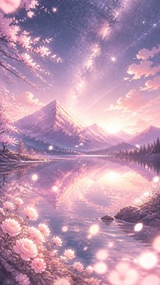 Shoujo Romance Anime Art Style phone wallpaper