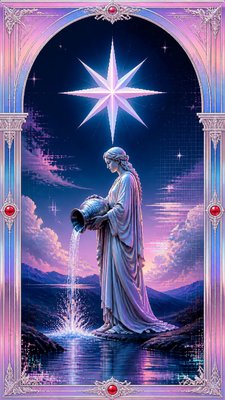 Post-Internet Contemporary Art Style tarot card example