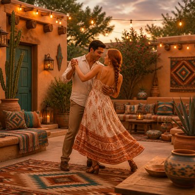 Southwestern Interior Design couple portrait example
