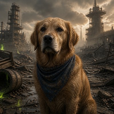 Post-Apocalyptic Sci-Fi Art pet portrait example