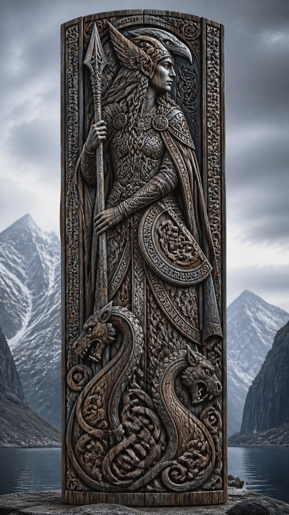 full-length portrait of an elegant figure — Viking Art Style