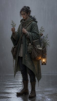Rainy Day Aesthetic character design example