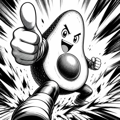 Shonen Battle Manga Art Style sticker example