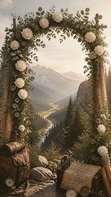 Adventurecore Aesthetic wedding invitation example
