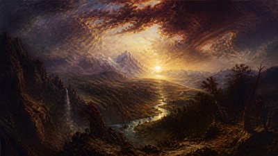 Romantic Classical Art Style desktop wallpaper example