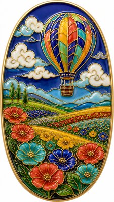 Enamel Cloisonné Jewelry Design greeting card example