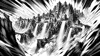Shonen Battle Manga Art Style concept art example