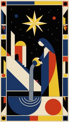 Bauhaus Art Style tarot card example