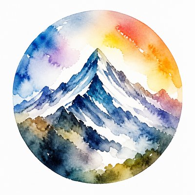 Watercolor Portrait Art Style logo concept example