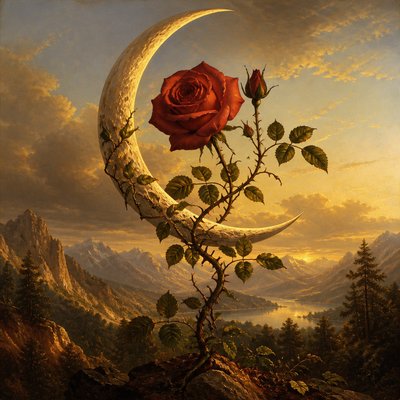 Hudson River School Art Style tattoo design example
